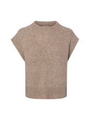 Marie Lund kamizelka z domieszką wełny i alpaki Kobiety brązowy, XL. Brązowe kamizelki damskie Marie Lund, xl, z wełny. Za 249.95 zł.