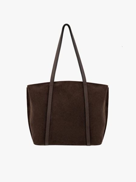 Ciemnobrązowa pojemna shopperka damska. Brązowe shopper bag damskie Brawo sp. z o.o., bez wzorów, na ramię, duże, bez dodatków. Za 449.99 zł.