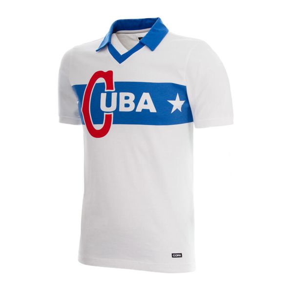 Kuba 1962 Castro - Koszulka piłkarska retro - Niebieska – COPA Football. Białe t-shirty sportowe męskie COPA FOOTBALL, s, bez ramiączek, do piłki nożnej. Za 253.83 zł.