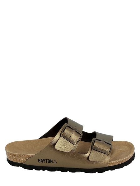 BAYTON Klapki "Atlas" w kolorze miedzianym rozmiar: 42. Brązowe klapki damskie Bayton, bez wzorów, bez obcasa. Za 123.53 zł.