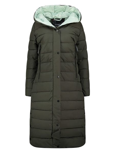 Geographical Norway Płaszcz pikowany w kolorze khaki rozmiar: L. Brązowe płaszcze damskie Geographical Norway, l, bez wzorów. Za 357.63 zł.