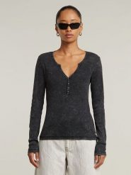 G-Star Koszulka w kolorze czarnym rozmiar: M. Czarne bluzki damskie G-Star, m, bez wzorów, z bawełny, retro, bez kołnierzyka, bez ramiączek. Za 78.99 zł.