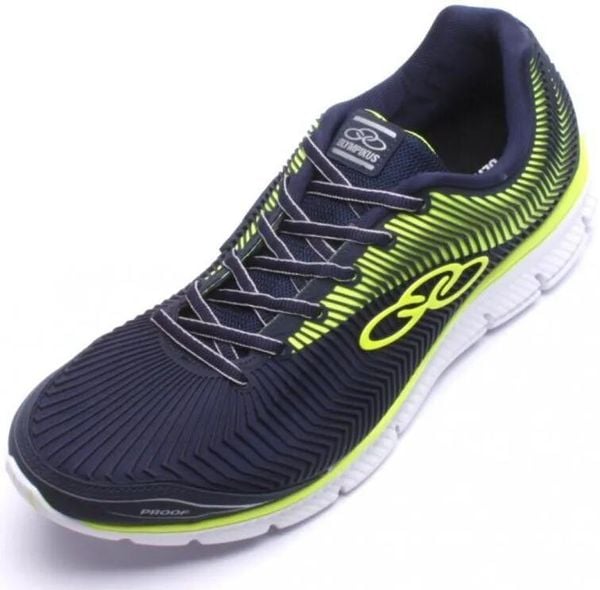 Buty sportowe Olympikus Proof granatowo-cytrynowe. Niebieskie buty sportowe na co dzień damskie OLYMPIKUS, bez wzorów, z materiału. Za 277.99 zł.