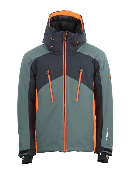 Peak Mountain Kurtka narciarska "Crampon" w kolorze zielono-pomarańczowym rozmiar: 3XL. Zielone kurtki narciarskie i snowboardowe damskie Peak Mountain, m, bez wzorów, bez kaptura, narciarskie. Za 545.19 zł.