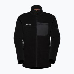 Bluza trekkingowa męska Mammut Innominata ML. Czarne bluzy sportowe męskie Mammut, bez wzorów, z materiału, biznesowe, bez kołnierzyka, bez ramiączek. Za 819.70 zł.