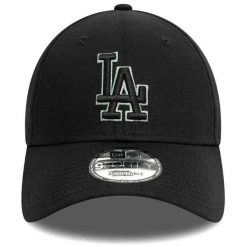 Czapka z daszkiem New Era Team Outline 9Forty Los Angeles Dodgers. Czarne czapki męskie New Era, bez wzorów, casualowe. Za 109.99 zł.