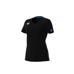Koszulka damska Arena Team T-Shirt Panel. Czarne topy sportowe damskie Arena, s, bez wzorów, z bawełny, bez ramiączek. Za 158.00 zł.