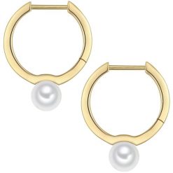 Rafaela Donata Kolczyki z Srebra Sterling w zlocie z perla muszlowa 1 ct Damski. Białe kolczyki damskie Rafaela Donata, z perłą, pozłacane. Za 259.99 zł.