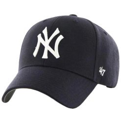 Czapka Z Daszkiem MVP New York Yankees. Niebieskie czapki męskie 47 Brand, bez wzorów. Za 150.99 zł.