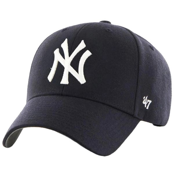 Czapka Z Daszkiem MVP New York Yankees. Niebieskie czapki męskie 47 Brand, bez wzorów, z bawełny. Za 149.99 zł.
