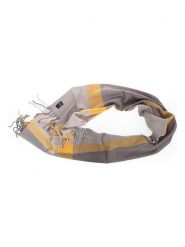 Buff Szal-koło w kolorze szaro-żółtym - (D)105 x (S)36 cm rozmiar: onesize. Szare szaliki i kominy damskie Buff, bez wzorów, z materiału. Za 92.42 zł.