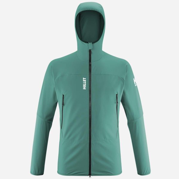 Kurtka softshell męska Millet Fusion XCS Hoodie M active fit. Zielone kurtki męskie Millet, m, bez wzorów, z softshellu, sportowe, bez kaptura. Za 539.99 zł.