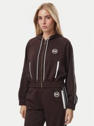 MICHAEL Michael Kors Bluza MR651X2K8N Brązowy ciemny Regular Fit. Brązowe bluzy bez kaptura damskie MICHAEL Michael Kors, xl. Za 789.99 zł.