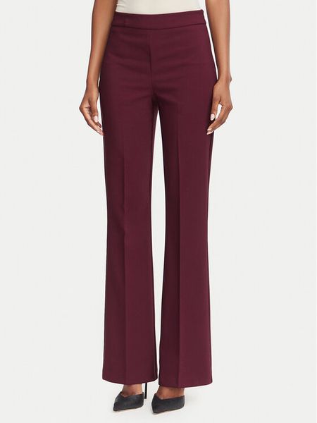 Rinascimento Spodnie materiałowe CFC0130135003 Bordowy Flare Fit. Czerwone spodnie materiałowe damskie RINASCIMENTO, bez wzorów, z materiału. Za 469.99 zł.