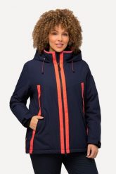 Damskie HYPRAR kurtka funkcyjna wodoodporna kaptur otwór na kciuk. Niebieskie kurtki damskie Ulla Popken, plus size, bez wzorów, z materiału, z kapturem. Za 849.99 zł.