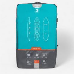 Plecak do transportu kajaka pneumatycznego Decathlon X100 3-osobowego. Plecaki damskie Decathlon, bez wzorów, z materiału, sportowe. Za 159.99 zł.