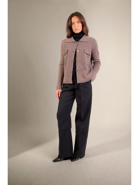 Perfect Cashmere Kaszmirowy kardigan "Hekla" w kolorze szarobrązowym rozmiar: M. Brązowe kardigany damskie Perfect Cashmere, m, bez wzorów, z kaszmiru. Za 439.24 zł.