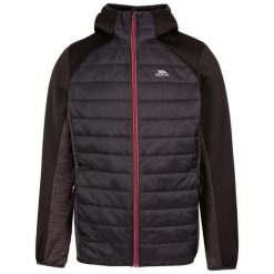 Kurtka Dla Aktywnych Męska Darwood TP50. Czarne kurtki męskie Trespass, l, bez wzorów, sportowe, bez kaptura. Za 229.99 zł.