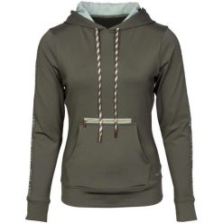 Damska bluza jeździecka Harry's Horse Just Ride. Zielone bluzy sportowe damskie HARRYS HORSE, s, bez wzorów, z elastanu, bez ramiączek, z kapturem. Za 277.05 zł.