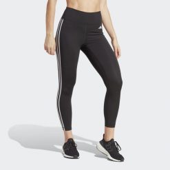 Legginsy treningowe z wysokim stanem Train Essentials 3-Stripes 7/8. Czarne legginsy damskie Adidas, s, bez wzorów, z materiału. Za 229.00 zł.