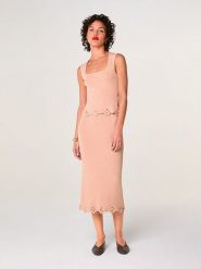 Rodier Top w kolorze jasnoróżowym rozmiar: M. Różowe topy damskie Rodier, m, bez wzorów, bez kołnierzyka. Za 274.99 zł.