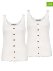 Sky Rebel Topy (2 szt.) w kolorze białym rozmiar: XS. Białe topy damskie Sky Rebel, xs, bez wzorów, prążkowane, bez kołnierzyka. Za 56.79 zł.