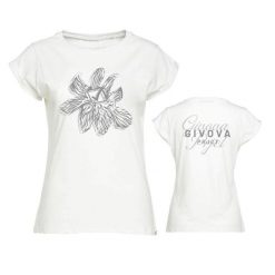 Koszulka damska Givova Floral. Białe bluzki damskie Givova, uniwersalny, bez wzorów, z bawełny, bez kołnierzyka, bez ramiączek. Za 267.50 zł.