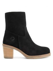 TRAVELIN' Skórzane botki "Indre" w kolorze czarnym rozmiar: 36. Czarne botki damskie Travelin', ze skóry, eleganckie, bez obcasa, bez zapięcia. Za 456.87 zł.