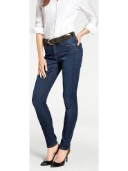 Heine Dżinsy - Slim fit - w kolorze granatowym rozmiar: 34. Niebieskie jeansy damskie Heine, z podwyższonym stanem. Za 92.21 zł.
