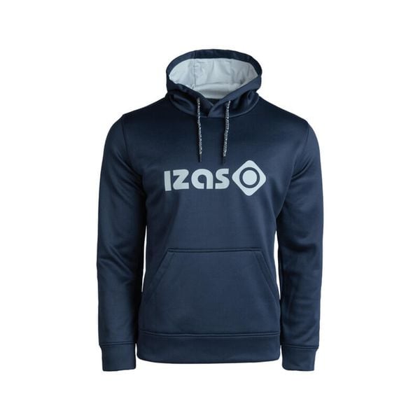 Bluza męska DUERO M V4 z regulowanym kapturem, logo i kieszenią kangurkową. Niebieskie bluzy z kapturem męskie IZAS, na zimę, l, z dresówki. Za 182.57 zł.