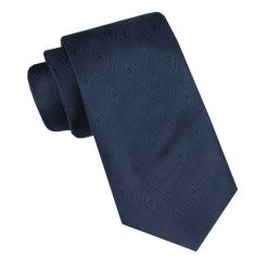 Elegancki i Modny Krawat Jedwabny - Alties - Granatowy, Geometryczna Faktura. Niebieskie krawaty i muchy męskie Alties, bez wzorów, z jedwabiu, eleganckie. Za 115.00 zł.