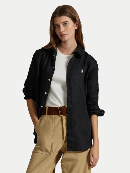 Polo Ralph Lauren Koszula 211970730003 Czarny Classic Fit. Czarne koszule damskie Polo Ralph Lauren, m, bez wzorów, ze lnu, bez kołnierzyka, bez ramiączek. Za 469.99 zł.