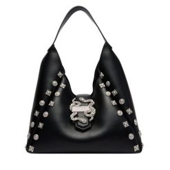 Torebka Just Cavalli. Czarne torebki klasyczne damskie Just Cavalli, bez wzorów, bez dodatków. Za 869.99 zł.