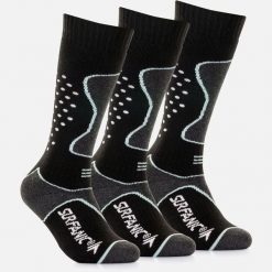 Skarpety Damskie Zimowe Narciarskie Zestaw 3 sztuk SURFANIC Pro Tech Czarne. Czarne skarpetki damskie Surfanic, bez wzorów. Za 109.99 zł.