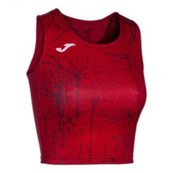 Tank top do biegania damski Joma Elite IX Crop top. Czerwone topy damskie Joma, l, bez wzorów, bez kołnierzyka. W wyprzedaży za 82.85 zł.