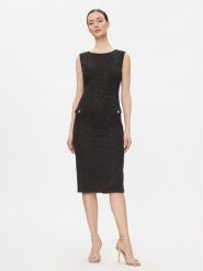 Rinascimento Sukienka koktajlowa CFC0116876003 Czarny Slim Fit. Czarne sukienki damskie RINASCIMENTO, xs, bez wzorów, z syntetyku, wizytowe, bez kołnierzyka, bez ramiączek. Za 409.99 zł.