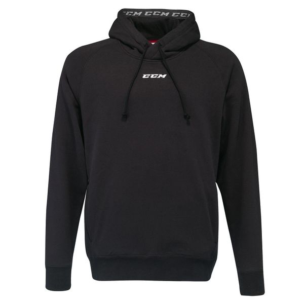 Koszulka sportowa z kapturem dla drużyny - dorośli - czarna - rozmiar L. Czarne bluzki sportowe damskie CCM, l, z bawełny, bez ramiączek. Za 252.00 zł.