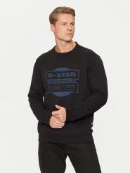 G-Star Raw Bluza Originals D25441-D797 Czarny Regular Fit. Czarne bluzy bez kaptura męskie G-Star Raw, m, z syntetyku. Za 339.99 zł.