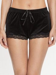 Hunkemöller Szorty piżamowe Scallop 169177 Czarny Feminine Fit. Czarne piżamy damskie Hunkemöller, xl, bez wzorów, z syntetyku, bez ramiączek. Za 79.99 zł.