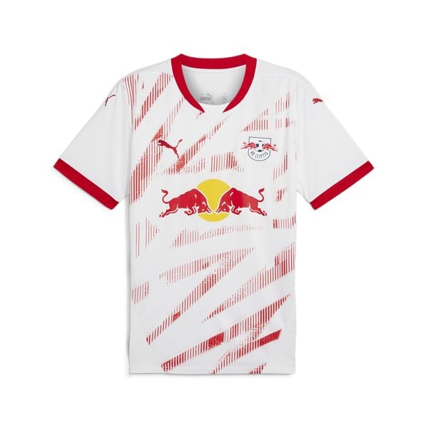 Męska koszulka domowa RB Leipzig 24/25 PUMA White For All Time Red. Białe t-shirty sportowe męskie Puma, l, bez ramiączek, do piłki nożnej. Za 396.25 zł.