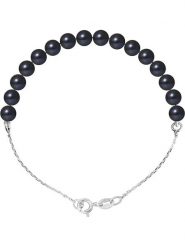 Pearline Srebrna bransoletka z perłami rozmiar: onesize. Czarne bransoletki damskie Pearline, srebrne. Za 173.99 zł.