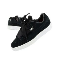 Buty PUMA Suede Heart Valentine Czarne. Czarne buty wizytowe męskie Puma, z gumy, bez zapięcia. Za 173.25 zł.