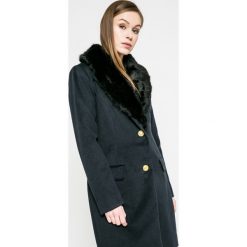 Vila - Płaszcz. Niebieskie płaszcze damskie Vila, s, bez wzorów, z elastanu. W wyprzedaży za 179.90 zł.