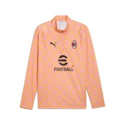 Męska bluza przedmeczowa z zamkiem 1/4 AC Milan PUMA Pink Fruit Sunny Yellow. Czerwone bluzy bez kaptura męskie Puma, m. Za 349.00 zł.
