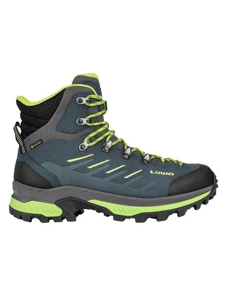 LOWA Skórzane buty trekkingowe "Randir GTX" w kolorze zielono-niebieskim rozmiar: 46. Niebieskie buty trekkingowe męskie Lowa, z gore-texu, bez zapięcia, outdoorowe, gore-tex. Za 935.99 zł.