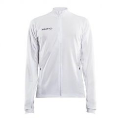 Bluza treningowa męska Craft Evolve Full Zip. Białe bluzy bez kaptura męskie Craft, bez wzorów, sportowe, bez kołnierzyka, bez ramiączek. Za 206.80 zł.