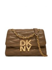 DKNY Torebka Minna R433KG75 Brązowy. Brązowe torebki klasyczne damskie DKNY, bez wzorów, ze skóry, wizytowe, bez kołnierzyka, bez ramiączek. Za 889.99 zł.