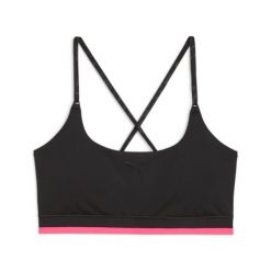 Stanik treningowy MOVE PUMA Black. Czarne biustonosze Puma, bez wzorów, z dzianiny. Za 186.60 zł.