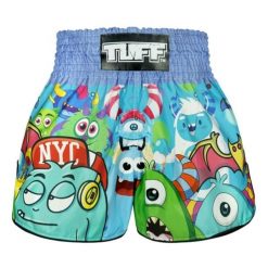 Spodenki treningowe TUFF Party Monster. Niebieskie szorty damskie TUFF, bez wzorów, sportowe. Za 149.00 zł.