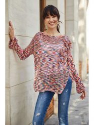 Milan Kiss Sweter ze wzorem rozmiar: XL. Swetry klasyczne damskie Milan Kiss, xl, z bawełny, bez kołnierzyka. Za 79.03 zł.